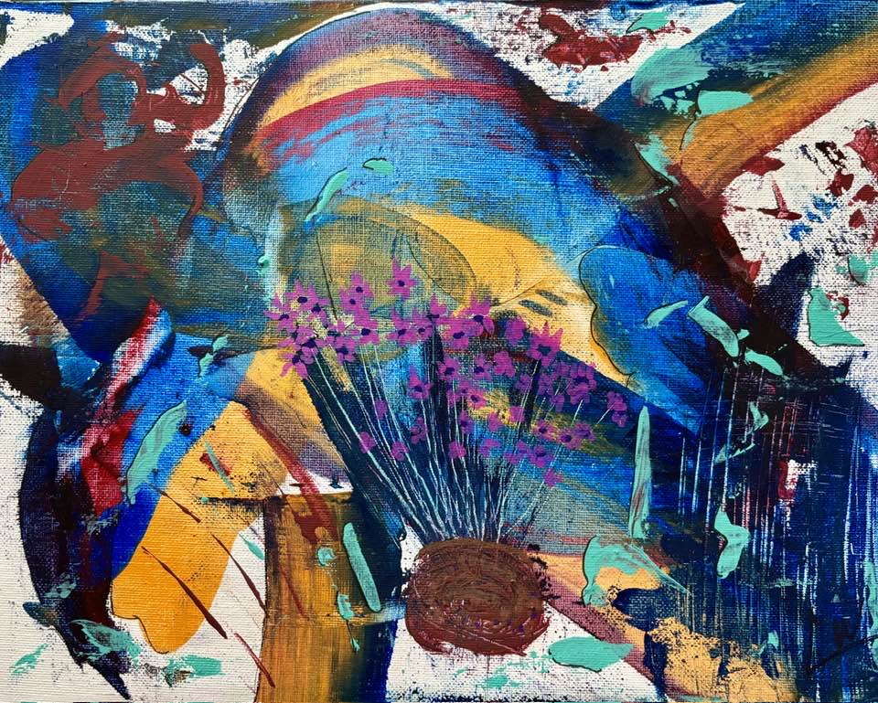 11 x 14 Acrylic and ink on canvas