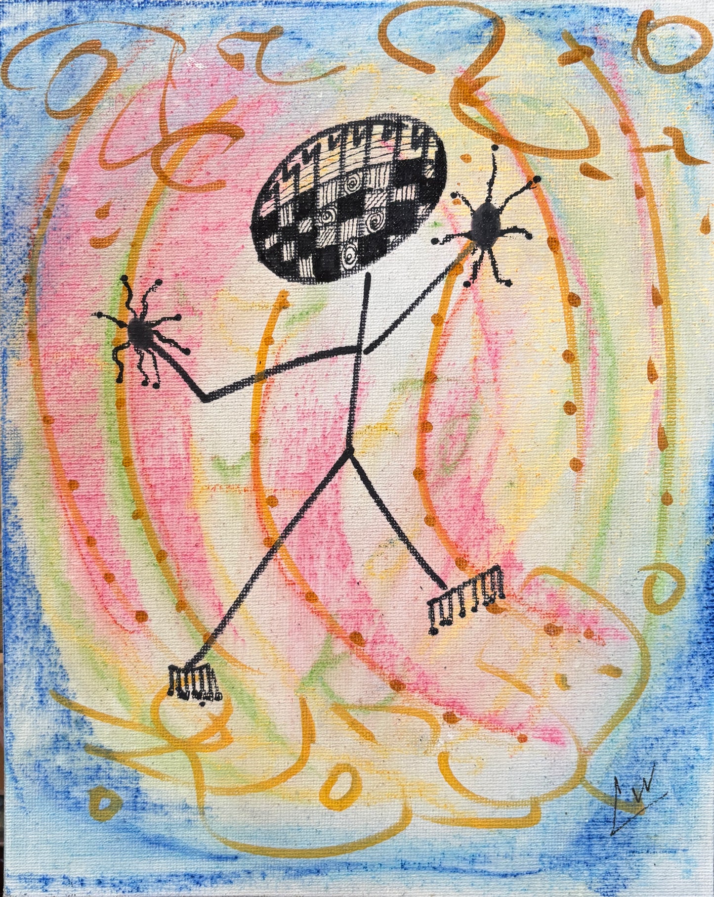 8x10 Pastel, Acrylic and ink.